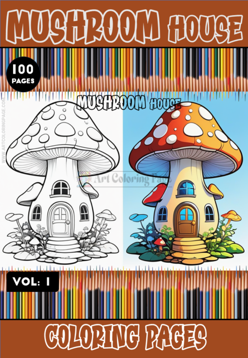 Embark on a Colorful Adventure with Mushroom Houses Coloring Pages Vol 1