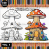Mushroom Houses Coloring Sheet cheap Vol 9 – Mushroom Houses Coloring Pages