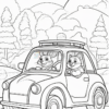 Embark on a Vibrant Journey with Animals Cartoon Cars Coloring Pages Vol 4!