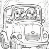 Dive into a World of Whimsy with Animals Cartoon Cars Coloring Pages Vol 6!