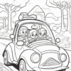 Unleash Your Imagination with Animals Cartoon Cars Coloring Pages Vol 10!