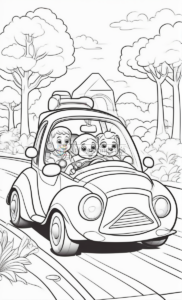 Unleash Your Imagination with Animals Cartoon Cars Coloring Pages Vol 10!