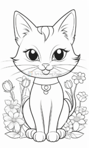 Delight in Harmony with Cats & Flowers Coloring Sheets Vol. 2!