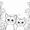 Embrace Adorable Elegance with Cute Cats & Flowers Coloring Vol. 7!