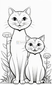 Embrace Adorable Elegance with Cute Cats & Flowers Coloring Vol. 7!