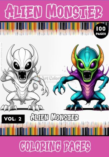 Explore Extraterrestrial Wonders with Alien Colouring Pages Vol 2!