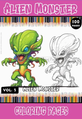 Embark on a Galactic Odyssey with Aliens Colouring Pages Vol 3!