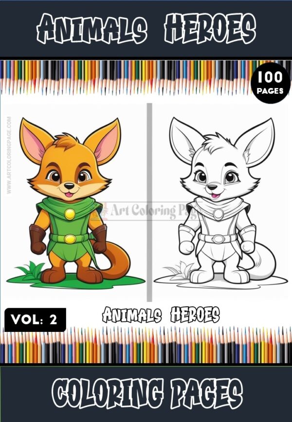 Enter the Realm Animals Heroes Coloring Pages Vol 2 Pages of Heroic Marvels