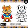 Enter a World of Wonder: Animals Super Heroes Coloring Pages Vol 3