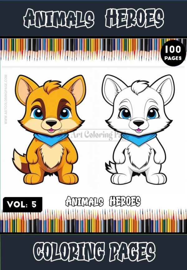 Whiskered Warriors Coloring Collection: Volume 5 - Art Coloring Page