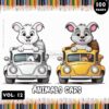 Explore Endless Creativity with Animals Cartoon Cars Coloring Pages Vol 12!