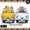 Experience Pure Delight with Animals Cartoon Cars Coloring Pages Vol 8!