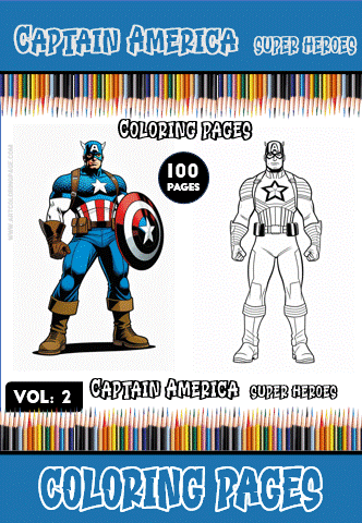 Alternative view of Dive into Adventure with Captain America Coloring Book Vol. 2!