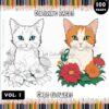 Bloom with Creativity in Cats & Flowers Coloring Pages Vol. 1!
