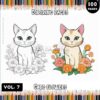 Embrace Adorable Elegance with Cute Cats & Flowers Coloring Vol. 7!