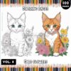 Embark on a Hilarious Adventure with Funny Cats & Flowers Coloring Vol. 8!