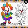 Dive into Whimsical Chaos with Crazy Clowns Coloring Pages Vol. 10!