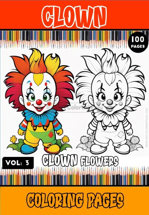 Elevate Your Creativity with Clowns Coloring Pages Vol. 3!