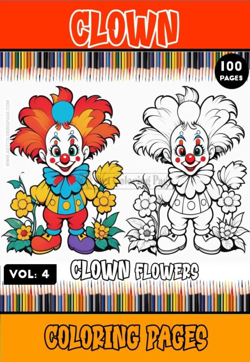 Immerse Yourself in Laughter with Clowns Coloring Pages Vol. 4!