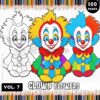 Immerse Yourself in Delight with Cute Clown Coloring Pages Vol. 7!