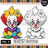 Dive into Laughter with Funny Clowns Coloring Pages Vol. 8!
