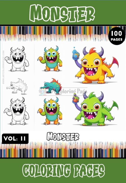 Embrace Adorable Monster Adventures with Cute Monster Cartoon Vol. 11!