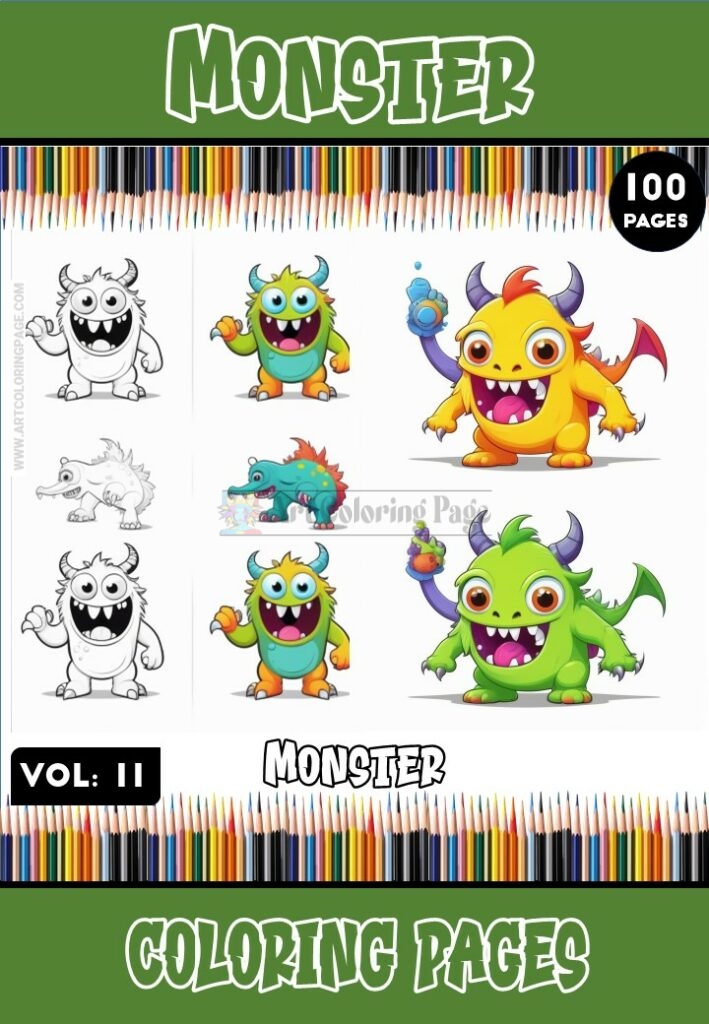 Embrace Adorable Monster Adventures with Cute Monster Cartoon Vol. 11!