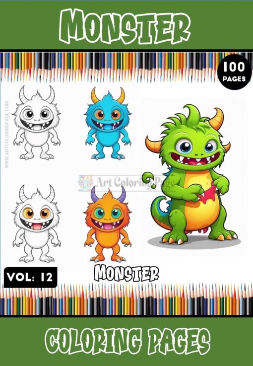 Immerse Yourself in Monster Magic with Monsters Coloring Sheets Vol. 12!