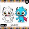 Dive into Adorable Fun with Cute Monster Coloring Pages Vol. 4!