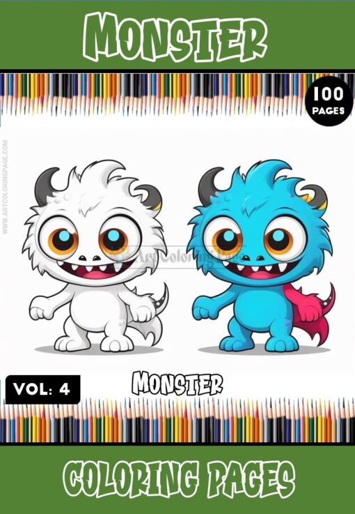 Dive into Adorable Fun with Cute Monster Coloring Pages Vol. 4!