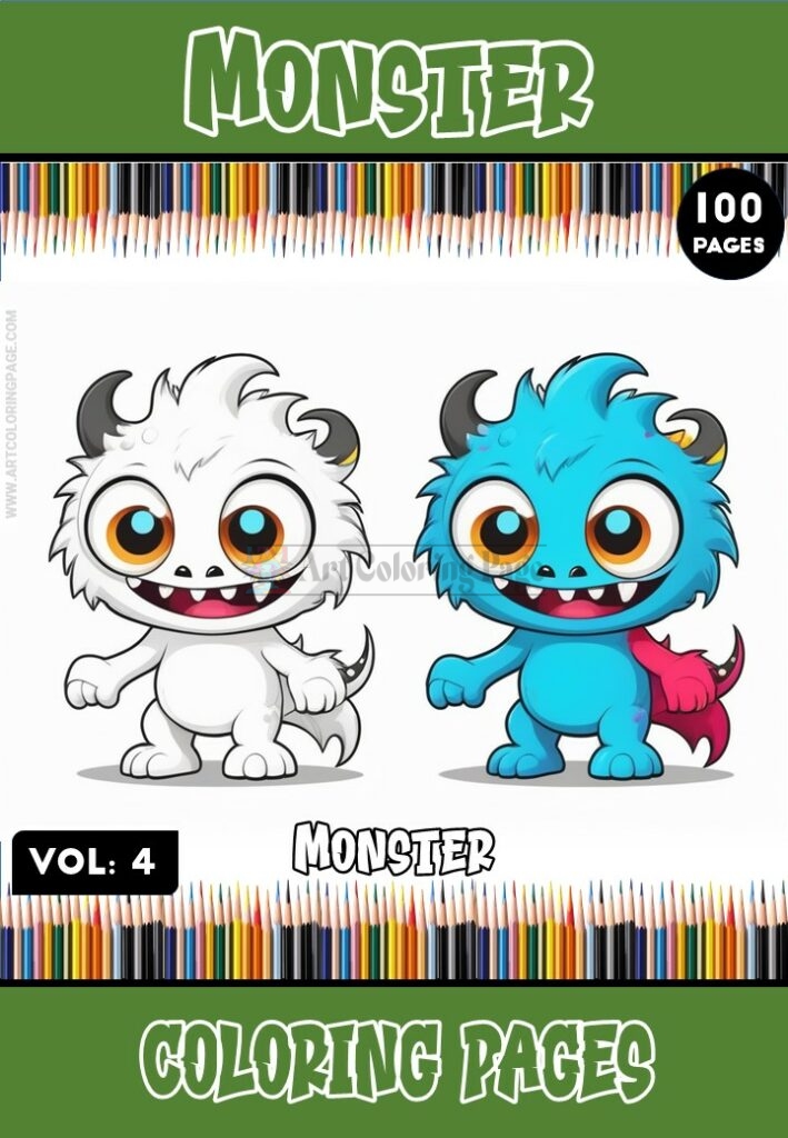 Dive into Adorable Fun with Cute Monster Coloring Pages Vol. 4!