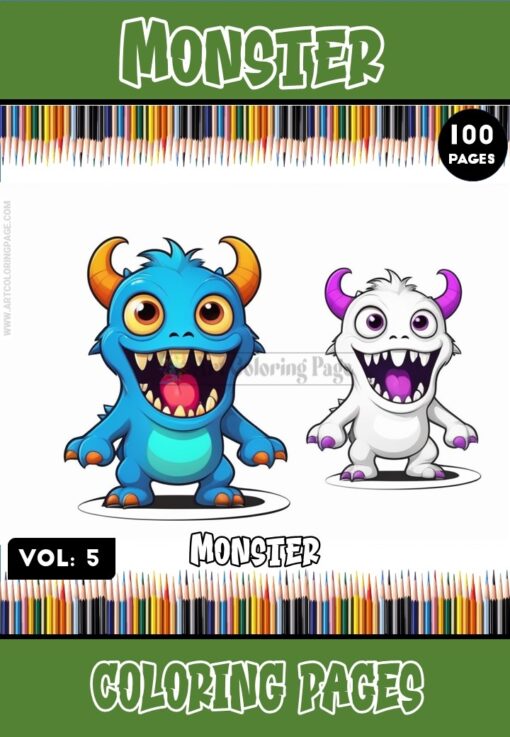 Spark Joyful Creativity with Cute Monster Kids Coloring Pages Vol. 5!