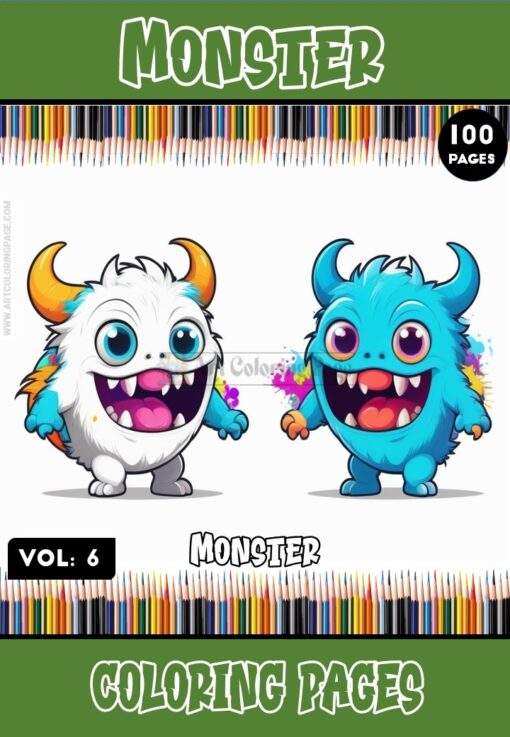 Dive into Monstrous Creativity with Monster Coloring Book Vol. 6!
