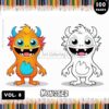 Unleash Your Creativity with Monster Coloring Sheets Vol. 8!