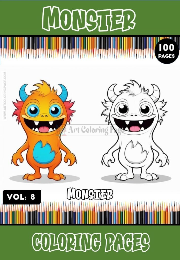 Unleash Your Creativity with Monster Coloring Sheets Vol. 8!