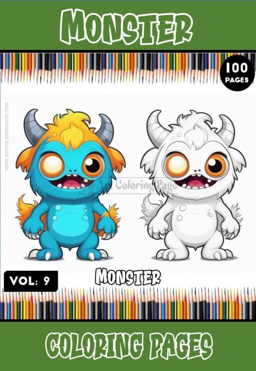 Immerse Yourself in Monstrous Artistry with Monster Coloring Art Vol. 9!