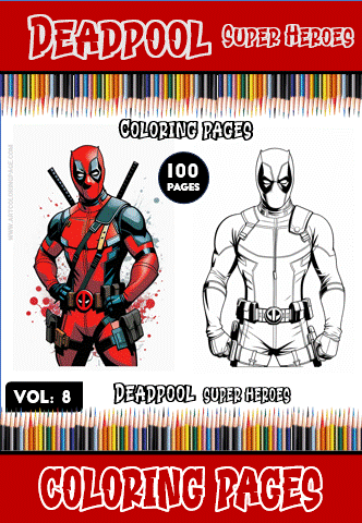 Alternative view of Unleash Your Inner Artist with Deadpool Coloring PDFs Vol. 8