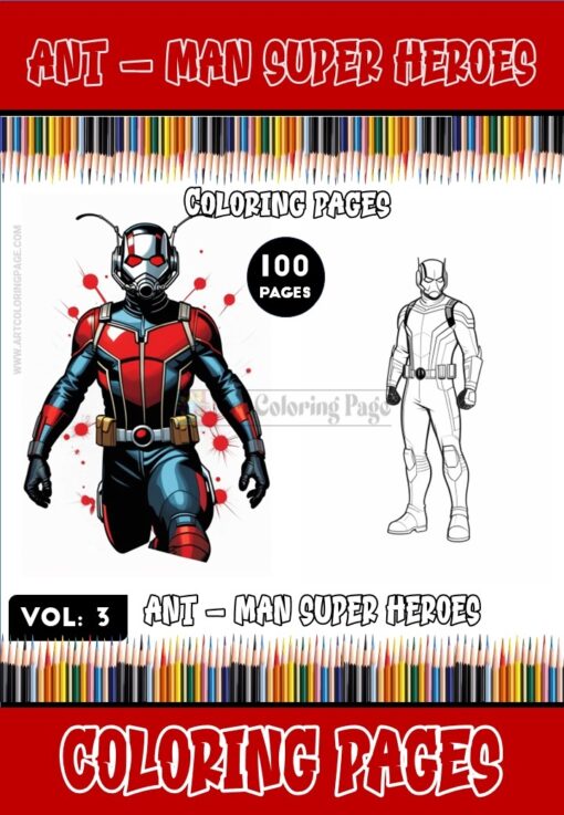 Dive into Ant-Man's Microscopic World with Ant-Man Coloring Sheets Vol. 3!