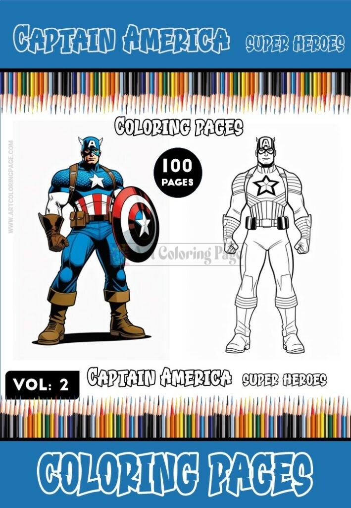 Dive into Adventure with Captain America Coloring Book Vol. 2!