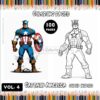 Experience Heroic Adventures with Captain America Coloring Vol. 4!