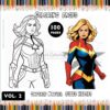 Dive into Adventure with Captain Marvel Coloring Pages Vol. 2!