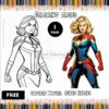 Explore the Marvel Universe with Free Captain Marvel Coloring Pages!