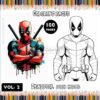 Deadpool Coloring Pages Vol 2 100 pages of fun await you