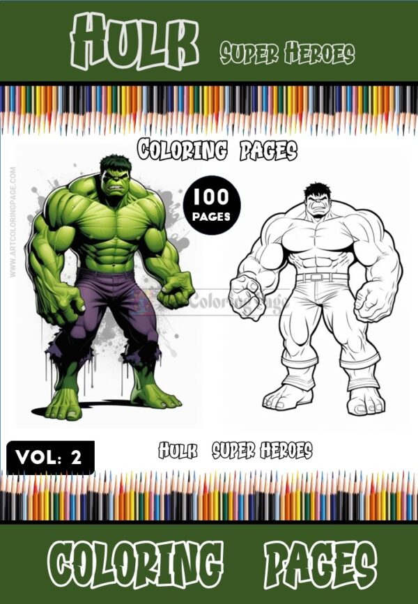 Hulk-Out with Hulk Coloring Pages! Vol 2 (100 Pages) - Instant Download