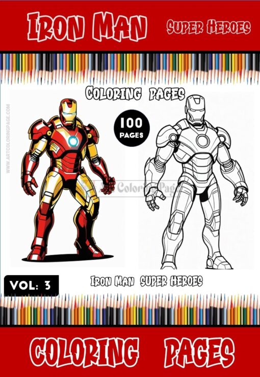 Unleash Your Inner Superhero: Iron Man Coloring Book Vol 3 Instant Download