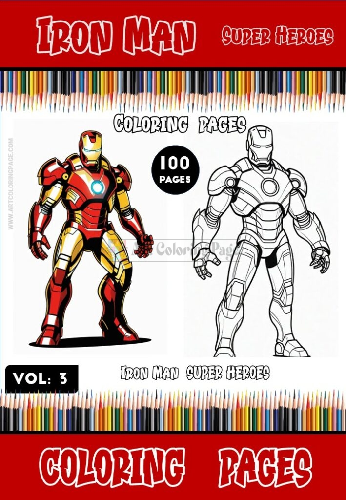 Unleash Your Inner Superhero: Iron Man Coloring Book Vol 3 Instant Download