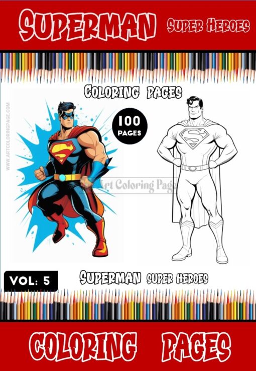 Dive into Adventure with Superman Coloring Pictures Vol 5