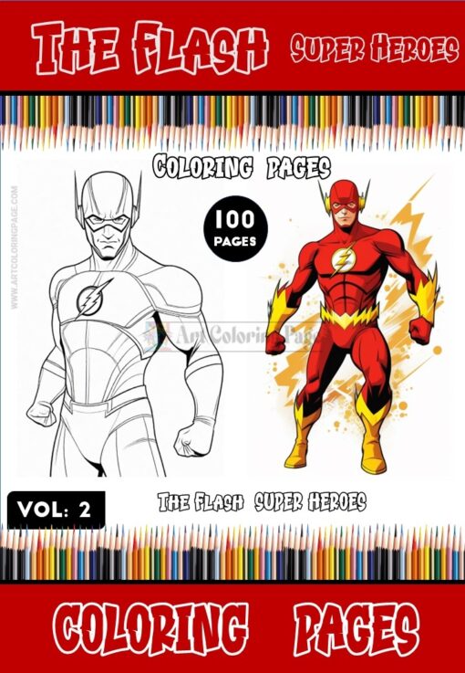 Dive into Adventure with The Flash Coloring Pages Vol 2!