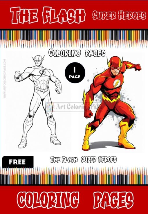 Unleash the Speed Force with FREE The Flash Coloring Pages