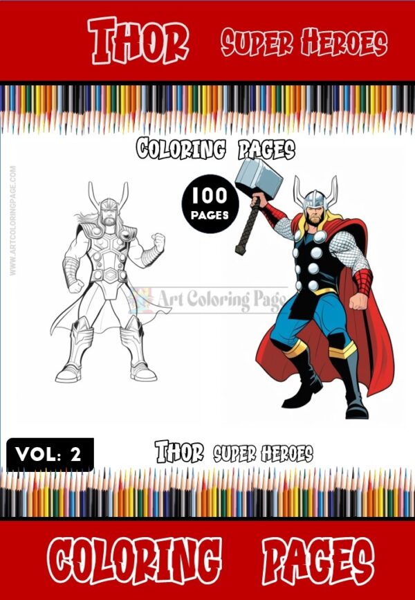 Introducing Thor Coloring Pages Vol 2: Unleash Your Creative Power!